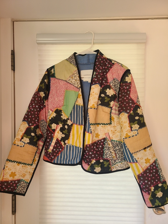 Anthropologie Jackets & Blazers - Anthropologie Patchwork Quilted Blazer in Pink, Yellow, Blue, Green, Black